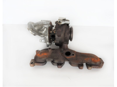 Výfukové potrubí s turbodmychadlem, turbo pro Škoda Octavia II 2, Superb II 2, Yeti, VW Caddy, Golf VI 6, Passat, Sharan, Tiguan, Touran a další, Seat Alhambra, Altea, 03L253056T, 1Z, 3T, 5L, 2K, 5K, 5M,  3C, 3AA, 1K, 7N, 5N, 1T, 5P