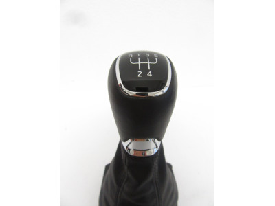 Hlavice řadící páky s manžetou, kůže, top stav, Škoda Octavia III 3 5E 5E0711141 5E1711113