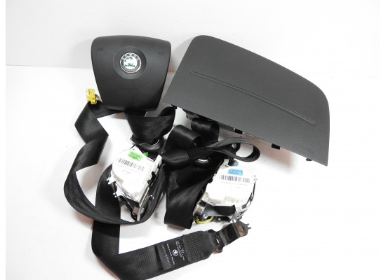 Airbagová sada Škoda Fabia II 2 - airbagy: airbag do volantu, airbag spolujezdce a bezpečnostní pásy 