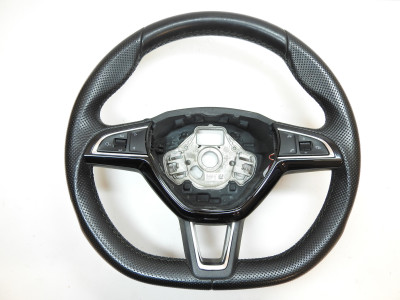 Volant multifunkční tříramenný, kůže, pádla Škoda Octavia III 3 5E 565419091E