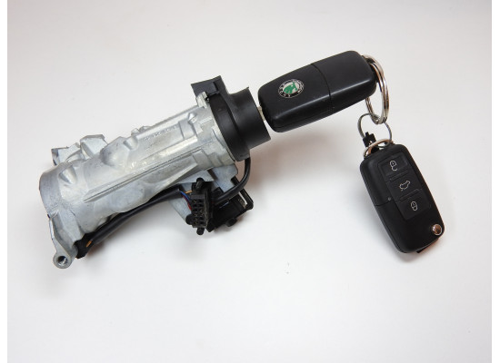 Zámek řízení s klíčem – spínací skříňka + 2 klíče Škoda, Volkswagen, Seat, Audi 1K0905851B