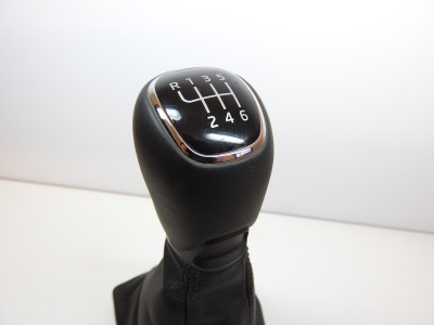 Hlavice řadící páky s manžetou, kůže Škoda Fabia III 3 6V 6V0711113