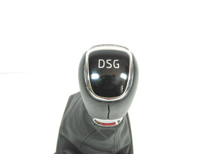 Hlavice řadící páky automatické převodovky DSG s manžetou, kůže, Škoda Octavia III 3 5E
