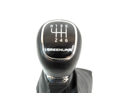 Hlavice řadící páky s manžetou, kůže, 6 rychlostí, Greenline, Škoda Octavia III 3 5E  5E1711113AL