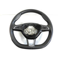 Volant multifunkční tříramenný, kůže, Škoda 565419091D 5E0419685A