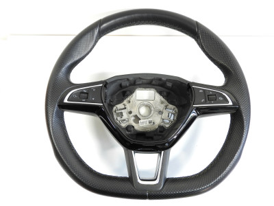 Volant multifunkční tříramenný, kůže, Škoda 565419091D 5E0419685A