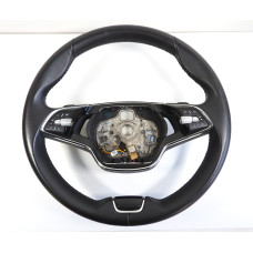 Volant multifunkční dvouramenný, pádla, kůže, Škoda 5E3419093AP