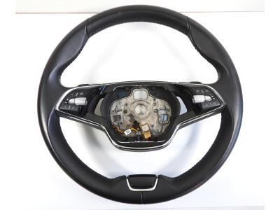 Volant multifunkční dvouramenný, pádla, kůže, Škoda 5E3419093AP