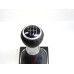 Hlavice řadící páky s manžetou, Volkswagen Golf V 5 1K 1K0711113CM červené prošití
