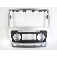 Rámeček rádia a ovládání klimatizace, krytka spínače topení dekor alu-brushed Škoda Octavia II 2 po faceliftu 1Z