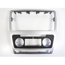 Rámeček rádia a ovládání klimatizace, krytka spínače topení dekor alu-brushed Škoda Octavia II 2 po faceliftu 1Z